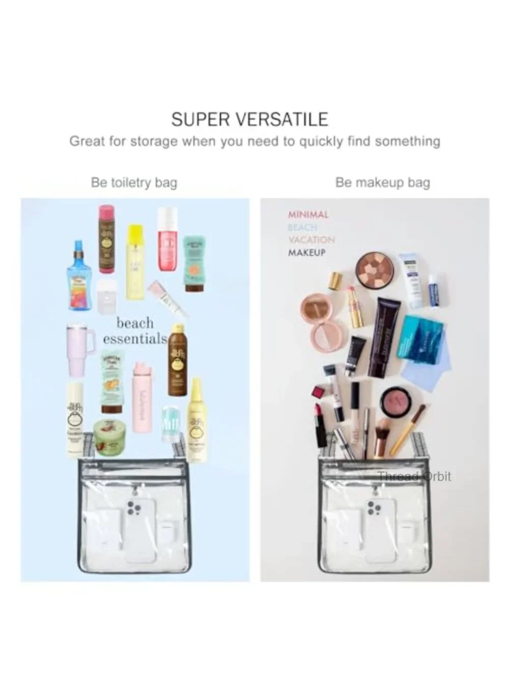 Clear Stadium Approved Crossbody Bag with Adjustable Strap for Concerts Games